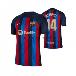Maillot FC Barcelone Memphis Depay 14 Domicile Tenue pour Homme 2022-2023 Manche Courte Maillot FC Barcelone Memphis Depay 14 Domicile Tenue pour Homme 2022-2023 Manche Courte