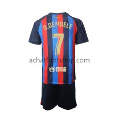 Maillot FC Barcelone Ousmane Dembele 7 Domicile Tenue pour Enfant 2022-2023 Manche Courte Maillot FC Barcelone Ousmane Dembele 7 Domicile Tenue pour Enfant 2022-2023 Manche Courte