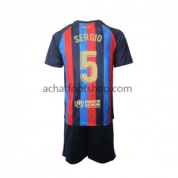 Maillot FC Barcelone Sergio Busquets 5 Domicile Tenue pour Enfant 2022-2023 Manche Courte Maillot FC Barcelone Sergio Busquets 5 Domicile Tenue pour Enfant 2022-2023 Manche Courte
