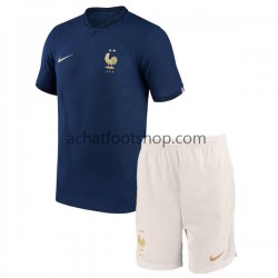 Maillot France Domicile Tenue pour Enfant Coupe du Monde 2022 Manche Courte Maillot France Domicile Tenue pour Enfant Coupe du Monde 2022 Manche Courte
