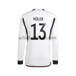 Maillot Allemagne Thomas Muller 13 Domicile Tenue pour Homme Coupe du Monde 2022 Manche Longue Maillot Allemagne Thomas Muller 13 Domicile Tenue pour Homme Coupe du Monde 2022 Manche Longue