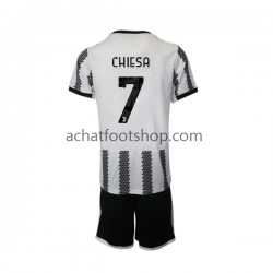 Maillot Juventus Chiesa 7 Domicile Tenue pour Enfant 2022-2023 Manche Courte
