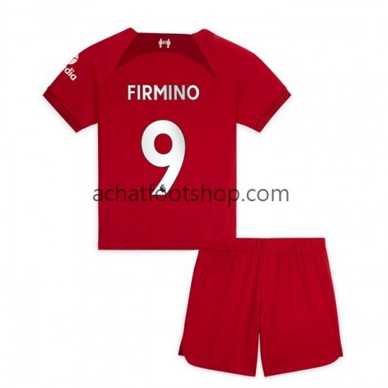 Maillot Liverpool Firmino 9 Domicile Tenue pour Enfant 2022-2023 Manche Courte Maillot Liverpool Firmino 9 Domicile Tenue pour Enfant 2022-2023 Manche Courte