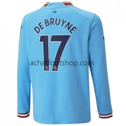 Maillot Manchester City De Bruyne 17 Domicile Tenue pour Homme 2022-2023 Manche Longue