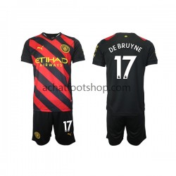 Maillot Manchester City De Bruyne 17 Extérieur Tenue pour Enfant 2022-2023 Manche Courte