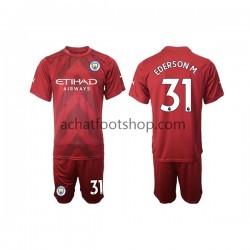 Maillot Manchester City Ederson M. 31 Gardien Domicile Tenue pour Enfant 2022-2023 Manche Courte