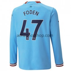 Maillot Manchester City Foden 47 Domicile Tenue pour Homme 2022-2023 Manche Longue
