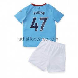 Maillot Manchester City Foden 47 Domicile Tenue pour Enfant 2022-2023 Manche Courte