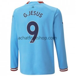 Maillot Manchester City G.Jesus 9 Domicile Tenue pour Homme 2022-2023 Manche Longue