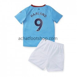 Maillot Manchester City Haaland 9 Domicile Tenue pour Enfant 2022-2023 Manche Courte
