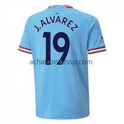 Maillot Manchester City J. ALVAREZ 19 Domicile Tenue pour Homme 2022-2023 Manche Courte