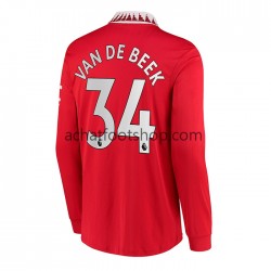 Maillot Manchester United Donny van de Beek 34 Domicile Tenue pour Homme 2022-2023 Manche Longue