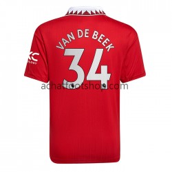 Maillot Manchester United Donny van de Beek 34 Domicile Tenue pour Homme 2022-2023 Manche Courte