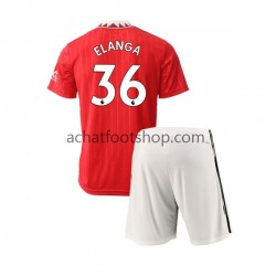 Maillot Manchester United Elanga 36 Domicile Tenue pour Enfant 2022-2023 Manche Courte