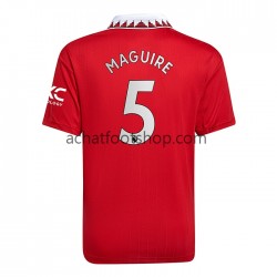 Maillot Manchester United Harry Maguire 5 Domicile Tenue pour Homme 2022-2023 Manche Courte Maillot Manchester United Harry Maguire 5 Domicile Tenue pour Homme 2022-2023 Manche Courte
