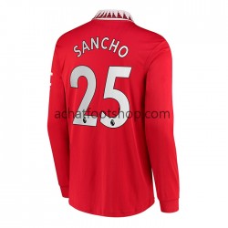 Maillot Manchester United Jadon Sancho 25 Domicile Tenue pour Homme 2022-2023 Manche Longue