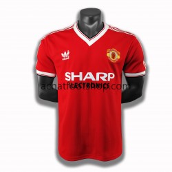 Maillot Manchester United Rétro Domicile Tenue pour Homme 1983 Manche Courte
