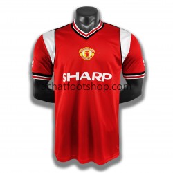 Maillot Manchester United Rétro Domicile Tenue pour Homme 1985 Manche Courte