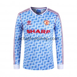 Maillot Manchester United Rétro Domicile Tenue pour Homme 1992 Manche Longue