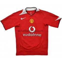 Maillot Manchester United Rétro Domicile Tenue pour Homme 2004-2006 Manche Courte