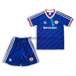 Maillot Manchester United Rétro Extérieur Tenue pour Enfant 1986 Manche Courte