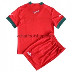 Maillot Maroc Domicile Tenue pour Enfant Coupe du Monde 2022 Manche Courte