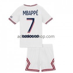 Maillot Paris Saint-Germain Mbappé Kylian 7 4ème Tenue pour Enfant 2021-2022 Manche Courte