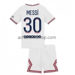 Maillot Paris Saint-Germain Lionel Messi 30 4ème Tenue pour Enfant 2021-2022 Manche Courte