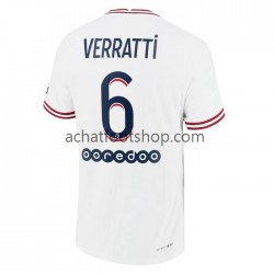 Maillot Paris Saint-Germain Marco Verratti 6 4ème Tenue pour Homme 2021-2022 Manche Courte
