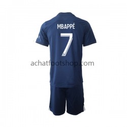 Maillot Paris Saint-Germain Mbappé 7 Domicile Tenue pour Enfant 2022-2023 Manche Courte