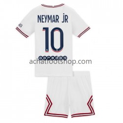 Maillot Paris Saint-Germain Neymar Jr 10 4ème Tenue pour Enfant 2021-2022 Manche Courte