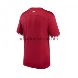 Maillot Qatar Domicile Tenue pour Homme Coupe du Monde 2022 Manche Courte
