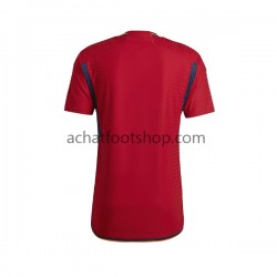 Maillot Espagne Domicile Tenue pour Homme Coupe du Monde 2022 Manche Courte