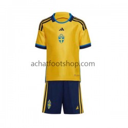 Maillot Suède Domicile Tenue pour Enfant 2022 Manche Courte Maillot Suède Domicile Tenue pour Enfant 2022 Manche Courte