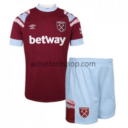 Maillot West Ham United Domicile Tenue pour Enfant 2022-2023 Manche Courte