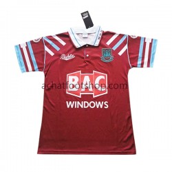Maillot West Ham United Rétro Domicile Tenue pour Homme 1991-1992 Manche Courte