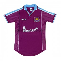 Maillot West Ham United Rétro Domicile Tenue pour Homme 1999-2001 Manche Courte
