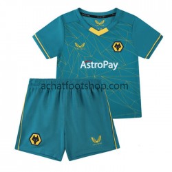 Maillot Wolverhampton Wanderers Extérieur Tenue pour Enfant 2022-2023 Manche Courte
