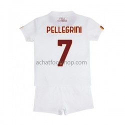 Maillot AS Rome Lorenzo Pellegrini 7 Extérieur Tenue pour Enfant 2022-2023 Manche Courte