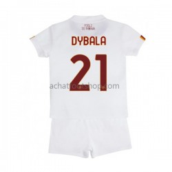 Maillot AS Rome Paulo Dybala 21 Extérieur Tenue pour Enfant 2022-2023 Manche Courte