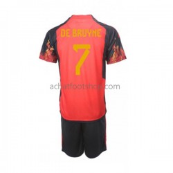 Maillot Belgique De Bruyne 7 Domicile Tenue pour Enfant Coupe du Monde 2022 Manche Courte Maillot Belgique De Bruyne 7 Domicile Tenue pour Enfant Coupe du Monde 2022 Manche Courte