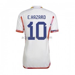 Maillot Belgique Eden Hazard 10 Extérieur Tenue pour Homme Coupe du Monde 2022 Manche Courte