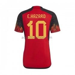 Maillot Belgique Hazard 10 Domicile Tenue pour Homme Coupe du Monde 2022 Manche Courte