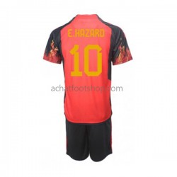 Maillot Belgique Hazard 10 Domicile Tenue pour Enfant Coupe du Monde 2022 Manche Courte