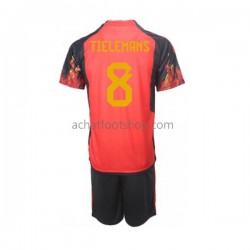 Maillot Belgique Youri Tielemans 8 Domicile Tenue pour Enfant Coupe du Monde 2022 Manche Courte Maillot Belgique Youri Tielemans 8 Domicile Tenue pour Enfant Coupe du Monde 2022 Manche Courte