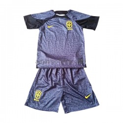 Maillot Brésil Gardien Domicile Tenue pour Enfant Coupe du Monde 2022 Manche Courte Maillot Brésil Gardien Domicile Tenue pour Enfant Coupe du Monde 2022 Manche Courte