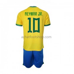 Maillot Brésil Neymar JR 10 Domicile Tenue pour Enfant Coupe du Monde 2022 Manche Courte Maillot Brésil Neymar JR 10 Domicile Tenue pour Enfant Coupe du Monde 2022 Manche Courte