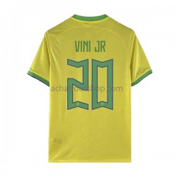 Maillot Brésil Vinicius Junior 20 Domicile Tenue pour Homme Coupe du Monde 2022 Manche Courte Maillot Brésil Vinicius Junior 20 Domicile Tenue pour Homme Coupe du Monde 2022 Manche Courte