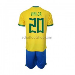 Maillot Brésil Vinicius Junior 20 Domicile Tenue pour Enfant Coupe du Monde 2022 Manche Courte Maillot Brésil Vinicius Junior 20 Domicile Tenue pour Enfant Coupe du Monde 2022 Manche Courte