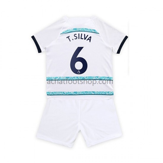 Maillot Chelsea T. Silva 6 Extérieur Tenue pour Enfant 2022-2023 Manche Courte Maillot Chelsea T. Silva 6 Extérieur Tenue pour Enfant 2022-2023 Manche Courte